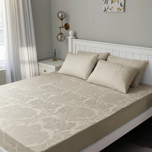 Premium 300 TC Jacquard King Size Bedsheet
